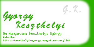 gyorgy keszthelyi business card