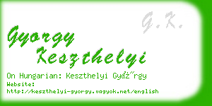 gyorgy keszthelyi business card